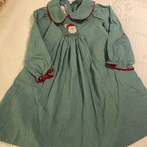 Adorable Santa smocked Christmas dress